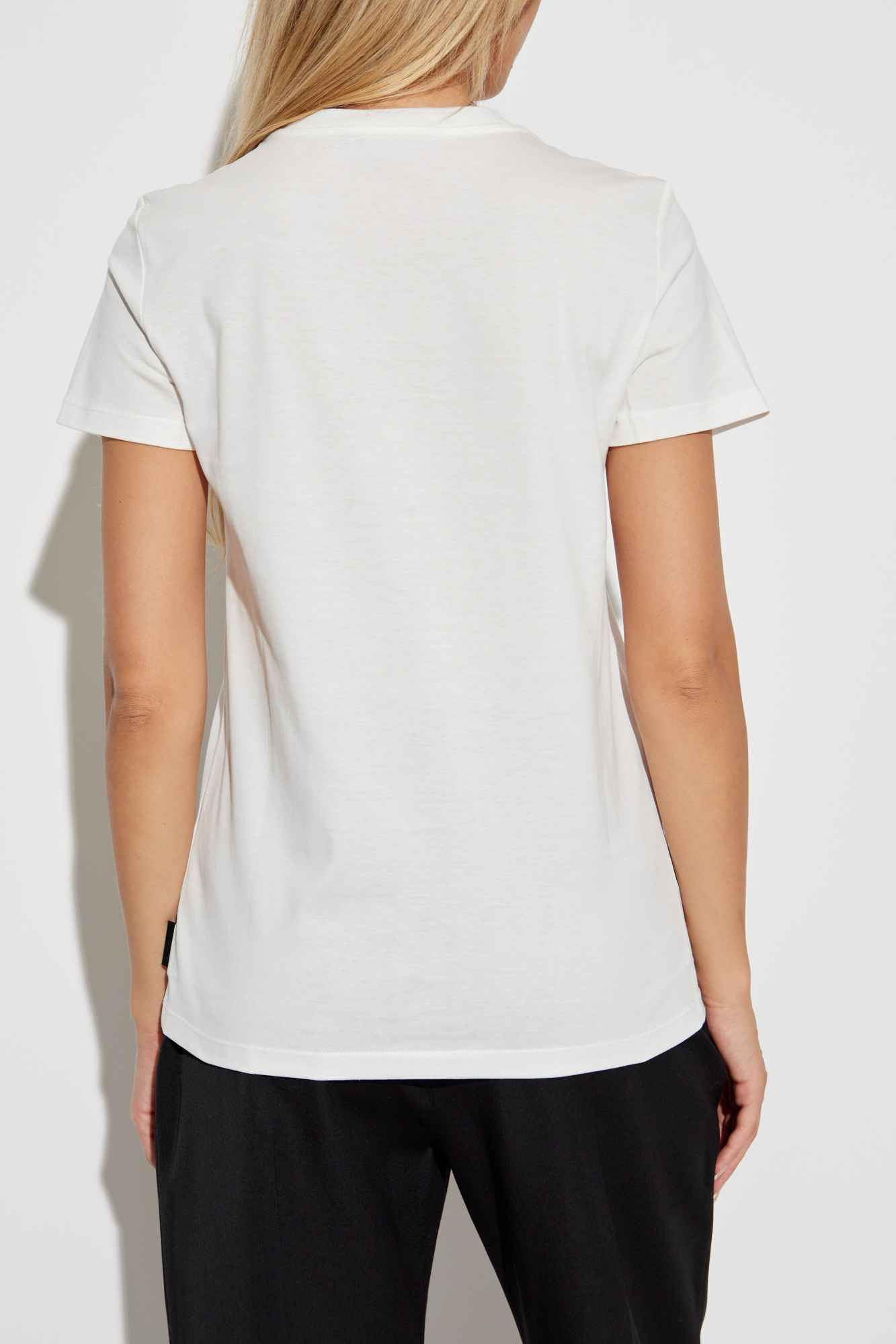 MAX MARA★W'S FARAD S/S T-SHIRT - FARAD 004 112087 Cotton satin shirt, black | 